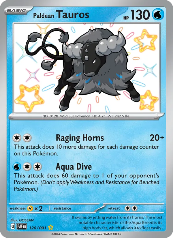 Paldean Tauros #120 – Paldean Fates card