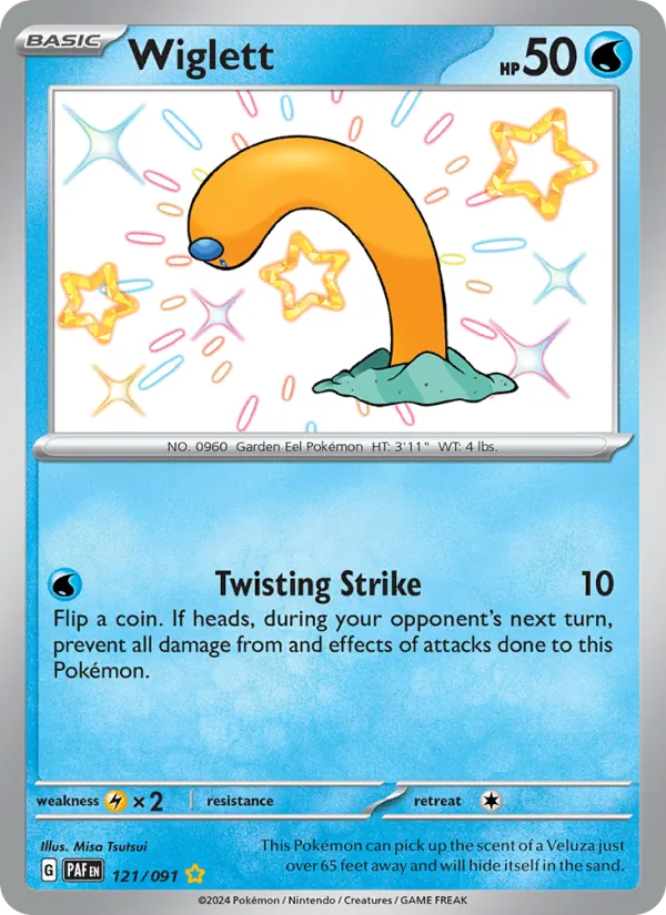 Wiglett #121 – Paldean Fates card