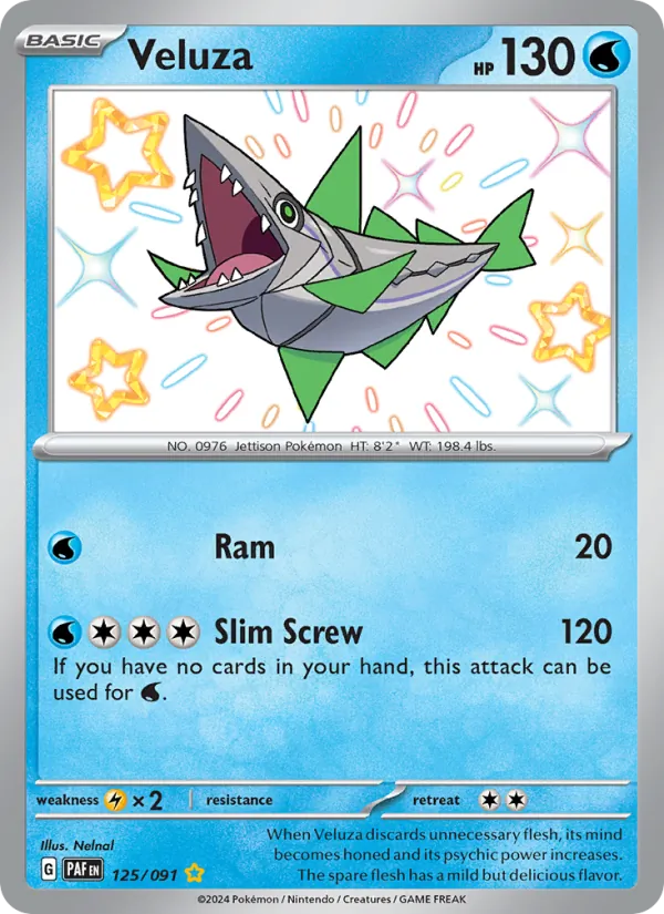 Veluza #125 – Paldean Fates card