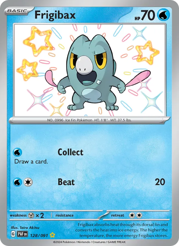 Frigibax #128 – Paldean Fates card
