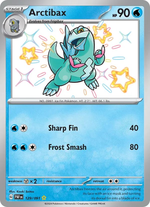 Arctibax #129 – Paldean Fates card