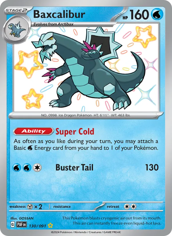 Baxcalibur #130 – Paldean Fates card