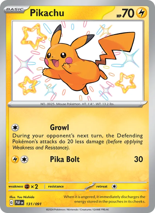 Pikachu #131 – Paldean Fates card