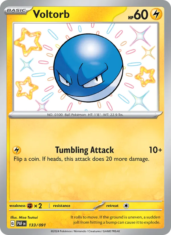 Voltorb #133 – Paldean Fates card