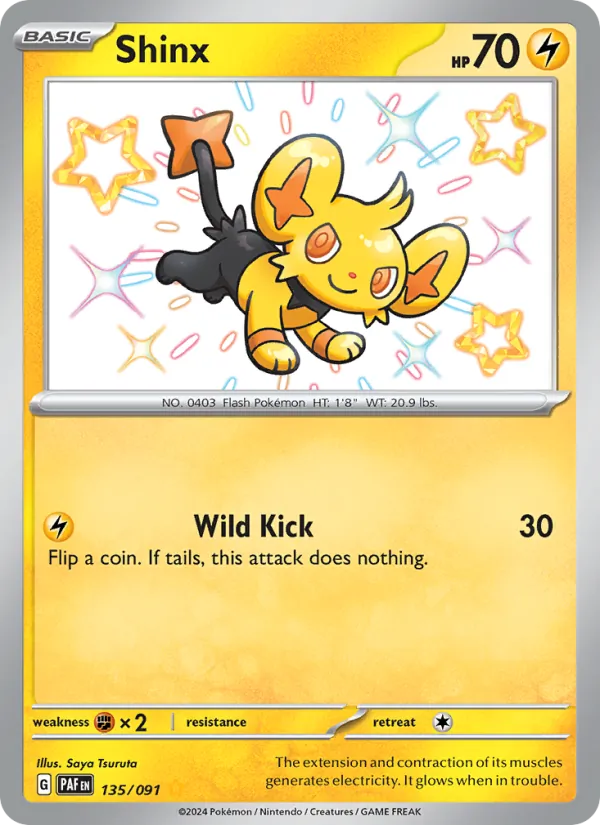 Shinx #135 – Paldean Fates card