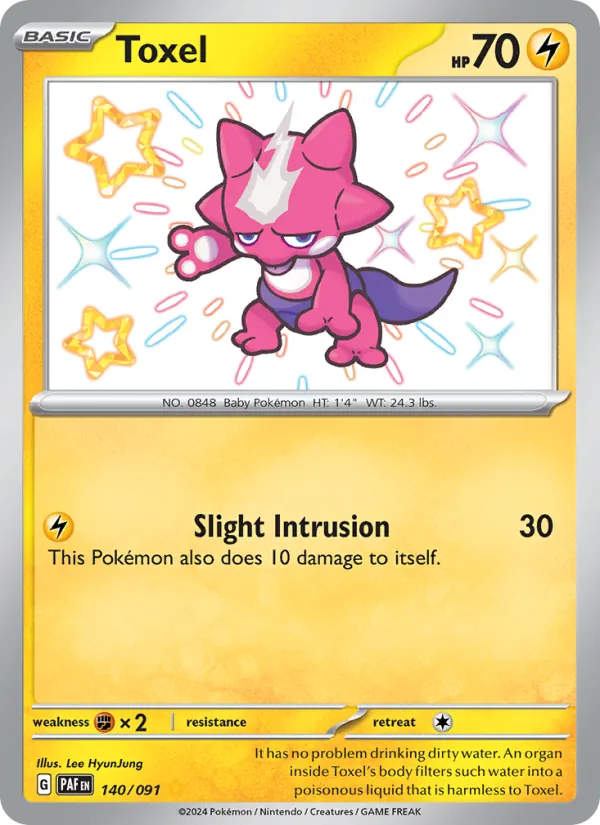 Toxel #140 – Paldean Fates card