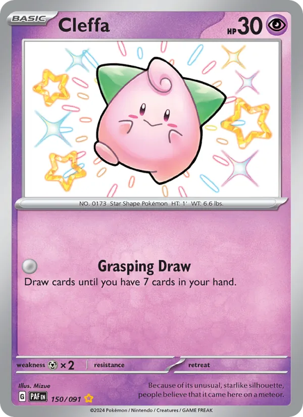 Cleffa #150 – Paldean Fates card