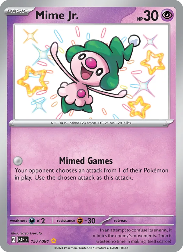 Mime Jr. #157 – Paldean Fates card