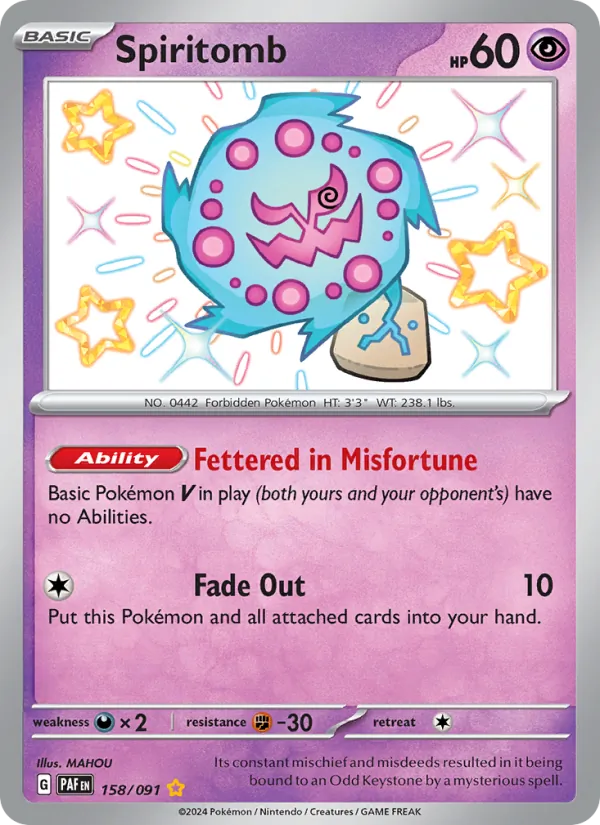 Spiritomb #158 – Paldean Fates card