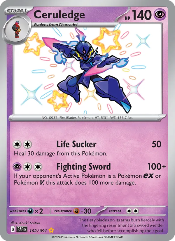 Ceruledge #162 – Paldean Fates card