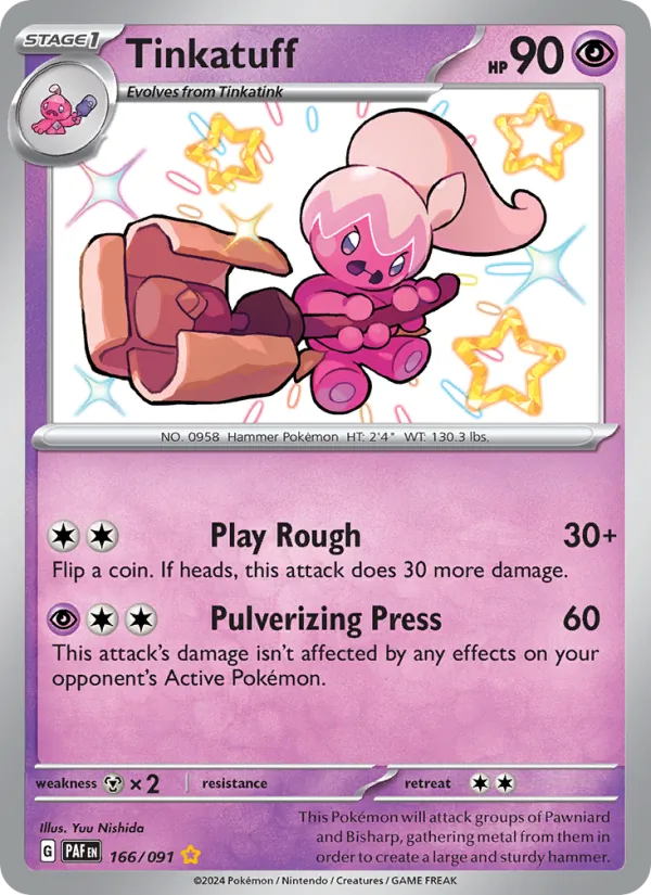Tinkatuff #166 – Paldean Fates card