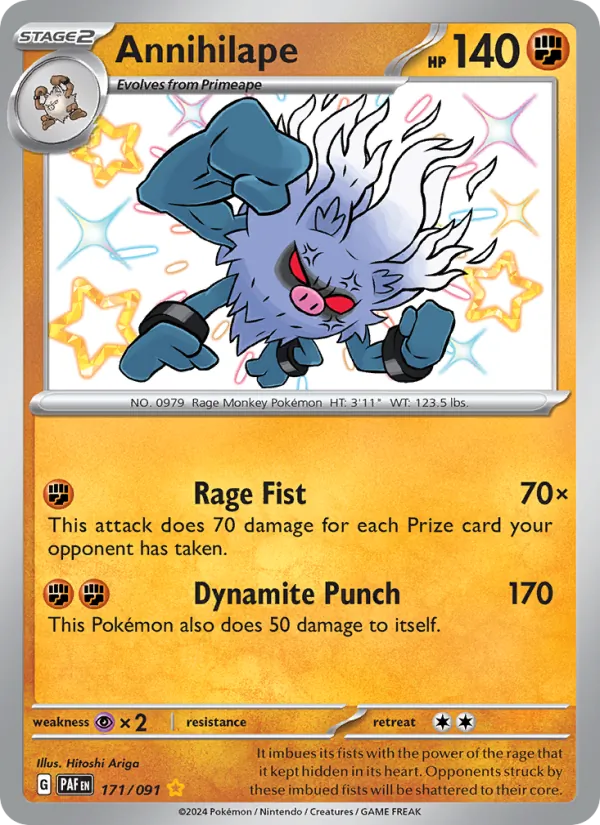 Annihilape #171 – Paldean Fates card