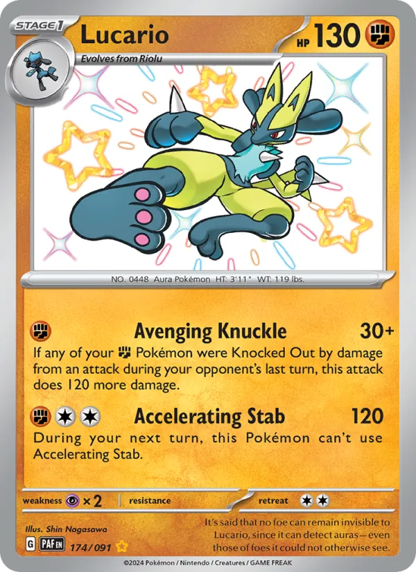 Lucario #174 – Paldean Fates card