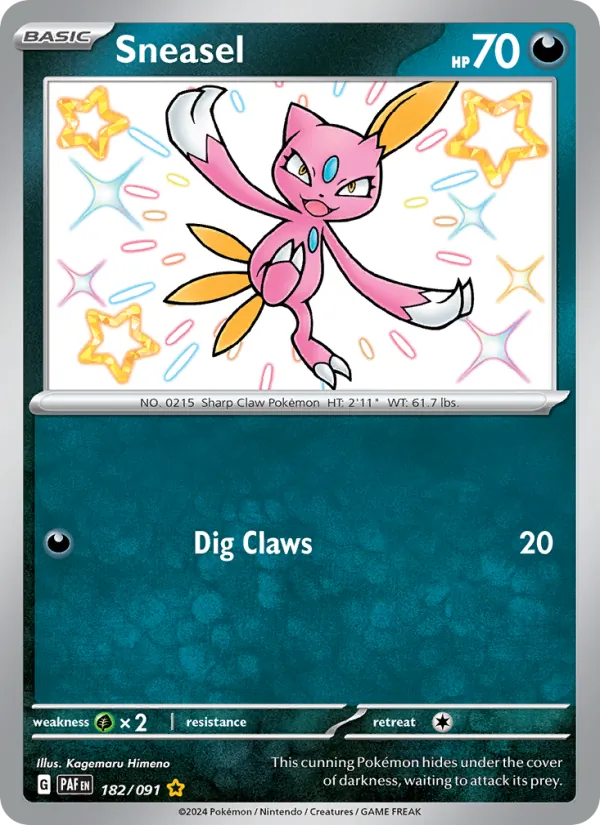 Sneasel #182 – Paldean Fates card