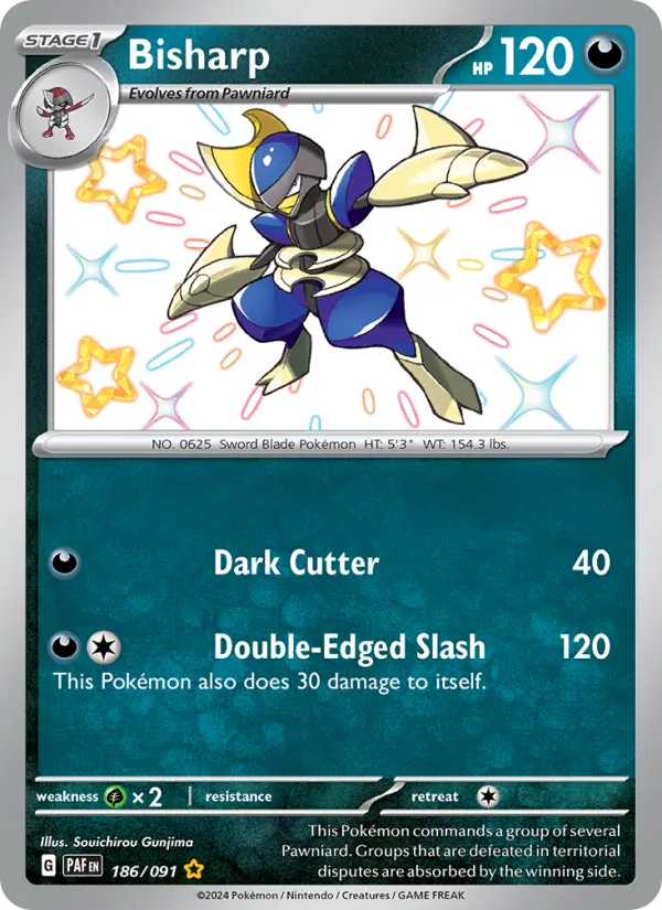 Bisharp #186 – Paldean Fates card