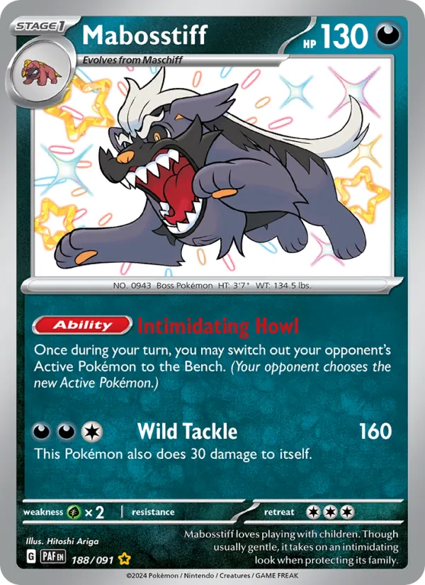 Mabosstiff #188 – Paldean Fates card
