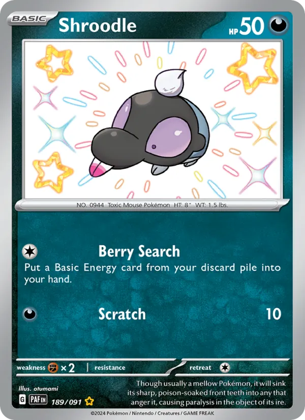 Shroodle #189 – Paldean Fates card