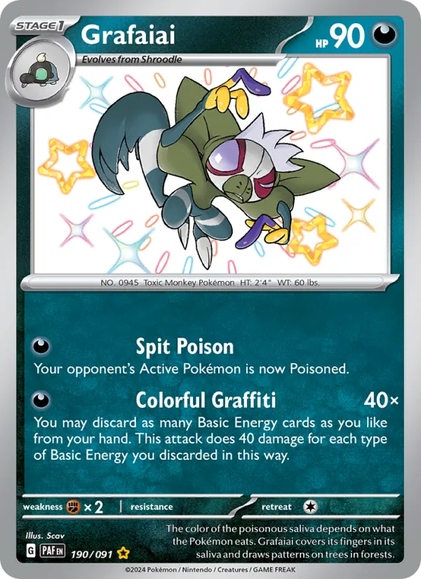 Grafaiai #190 – Paldean Fates card