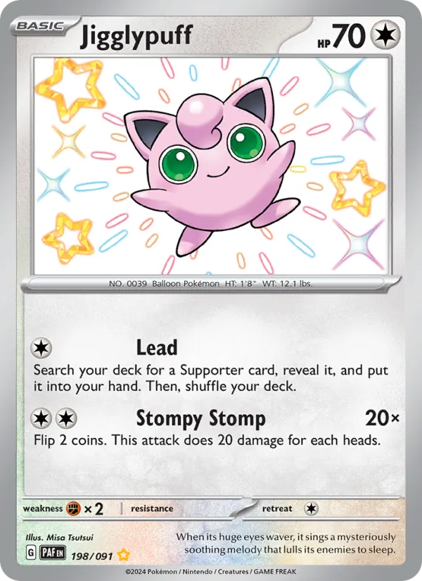 Jigglypuff #198 – Paldean Fates card