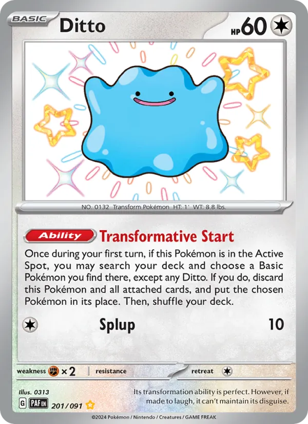 Ditto #201 – Paldean Fates card