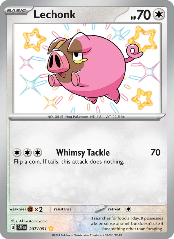 Lechonk #207 – Paldean Fates card