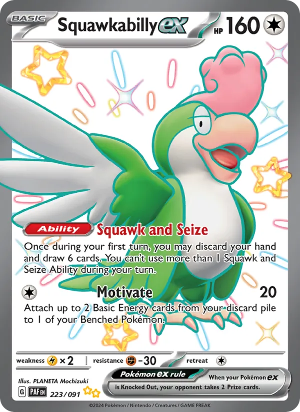 Squawkabilly ex #223 – Paldean Fates card