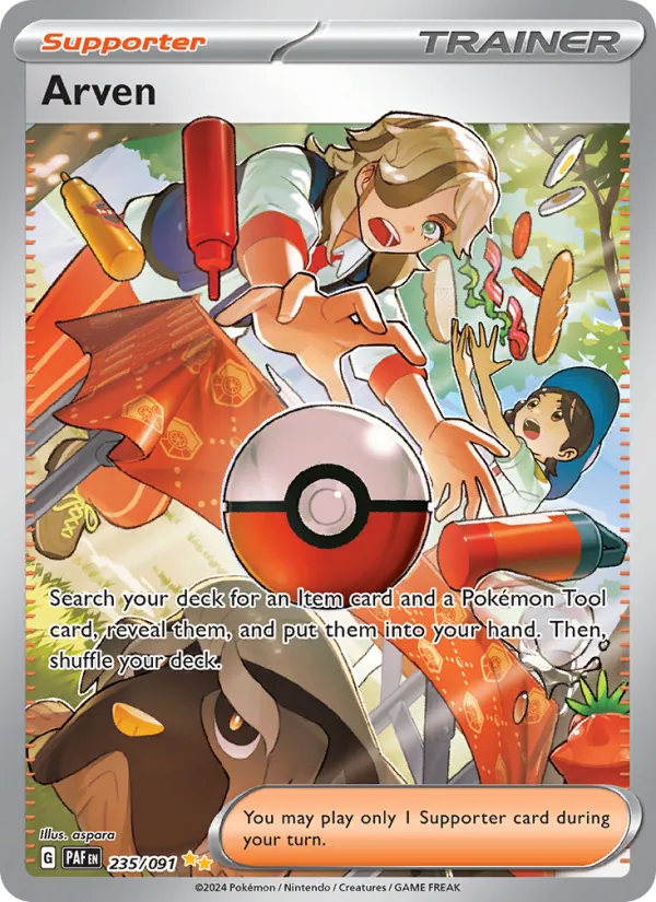 Arven #235 – Paldean Fates card