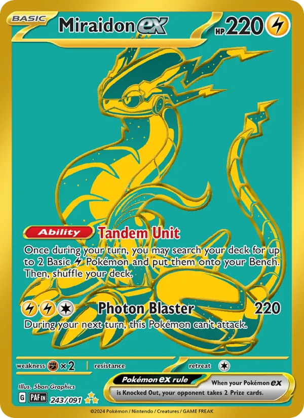 Miraidon ex #243 – Paldean Fates card