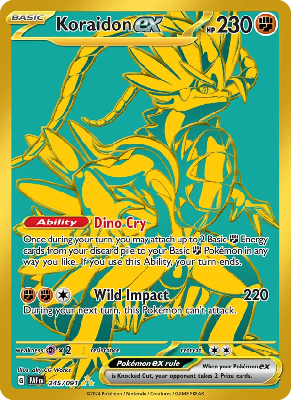 Koraidon ex #245 – Paldean Fates card