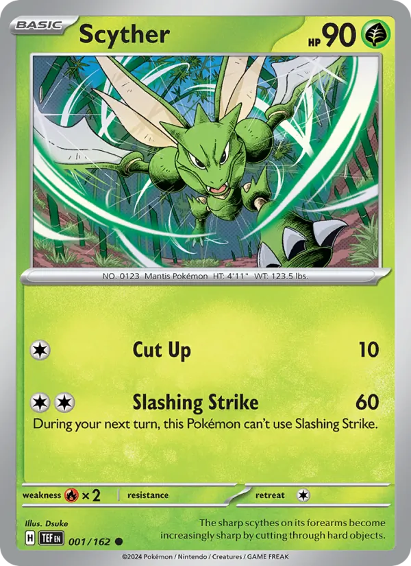 Scyther #001 – Temporal Forces card