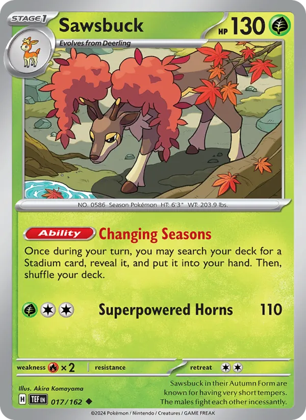 Sawsbuck #017 – Temporal Forces card