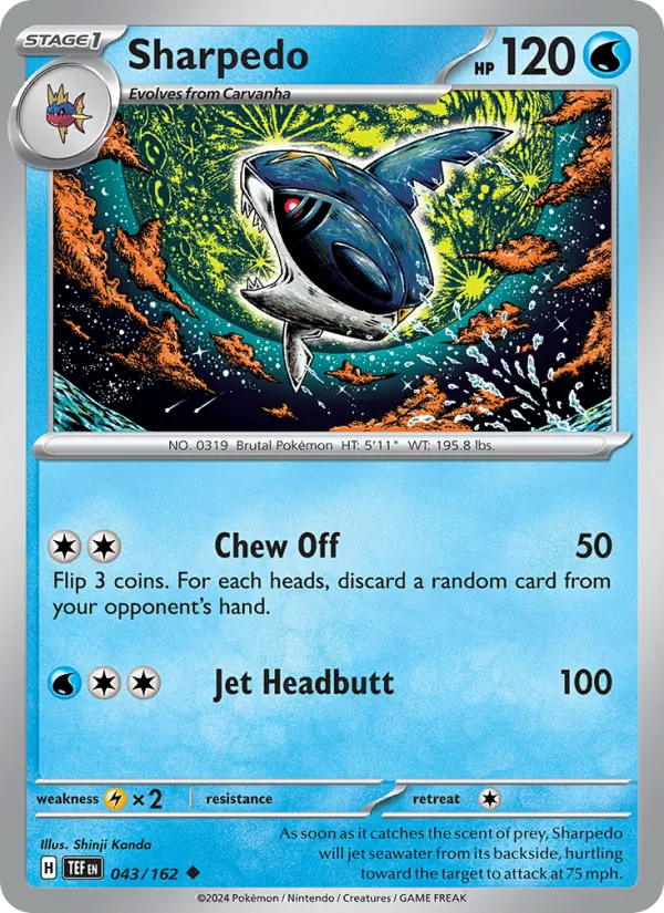 Sharpedo #043 – Temporal Forces card