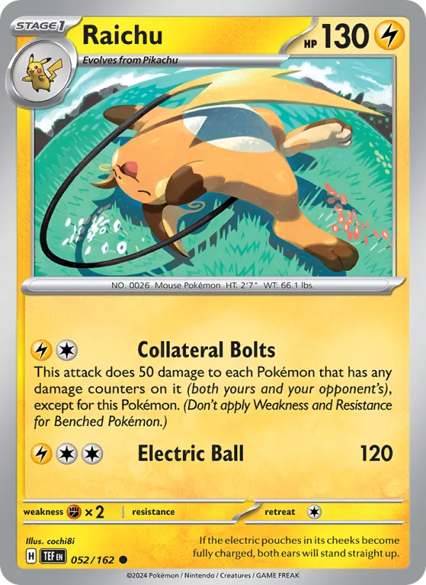 Raichu #052 – Temporal Forces card