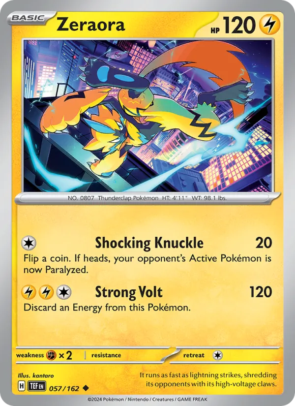 Zeraora #057 – Temporal Forces card