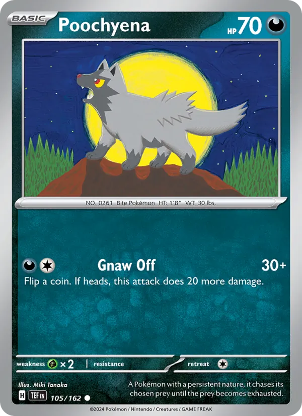 Poochyena #105 – Temporal Forces card