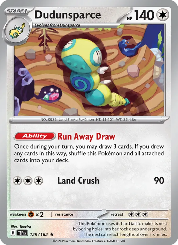 Dudunsparce #129 – Temporal Forces card