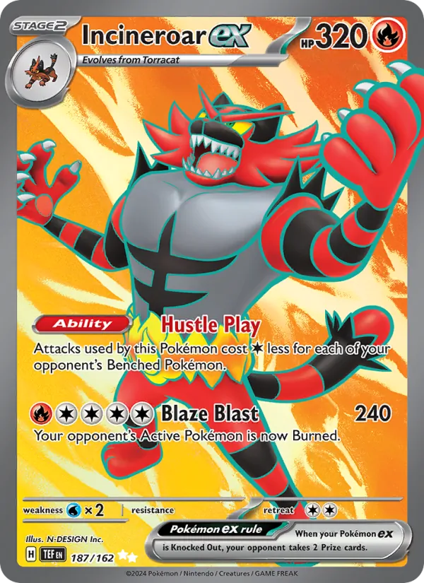 Incineroar ex #187 – Temporal Forces card