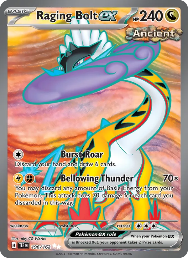 Raging Bolt ex #196 – Temporal Forces card