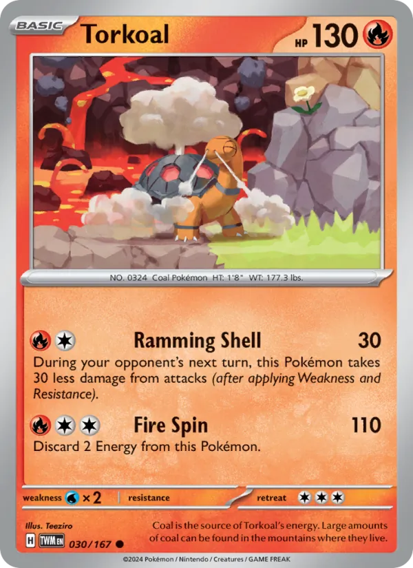 Torkoal #030 – Twilight Masquerade card