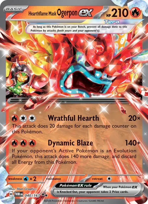 Hearthflame Mask Ogerpon ex #040 – Twilight Masquerade card