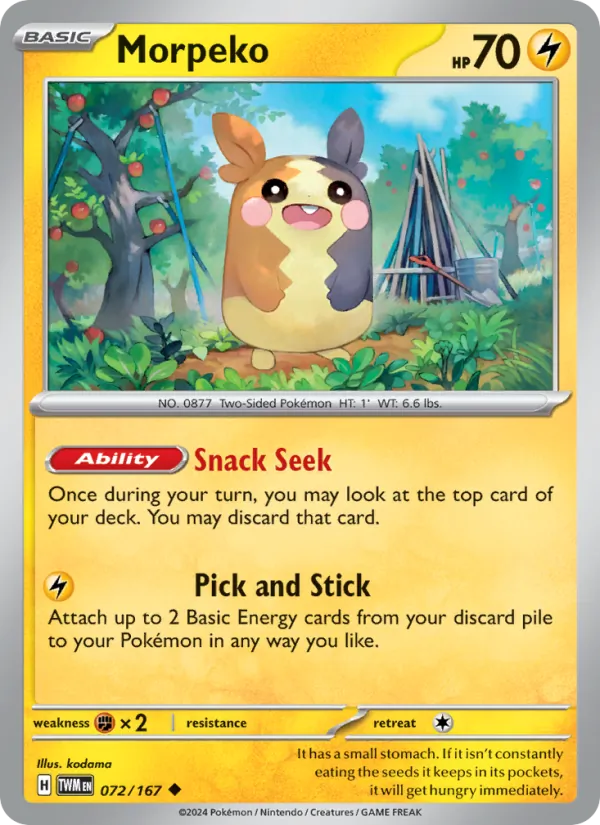 Morpeko #072 – Twilight Masquerade card