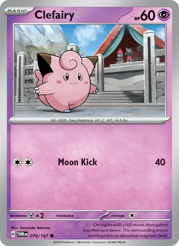 Clefairy #078 – Twilight Masquerade card