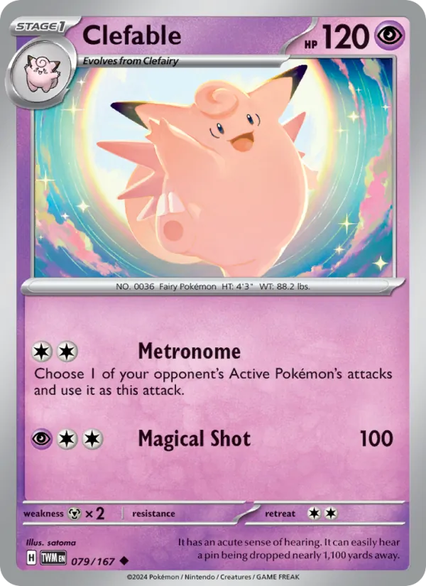 Clefable #079 – Twilight Masquerade card