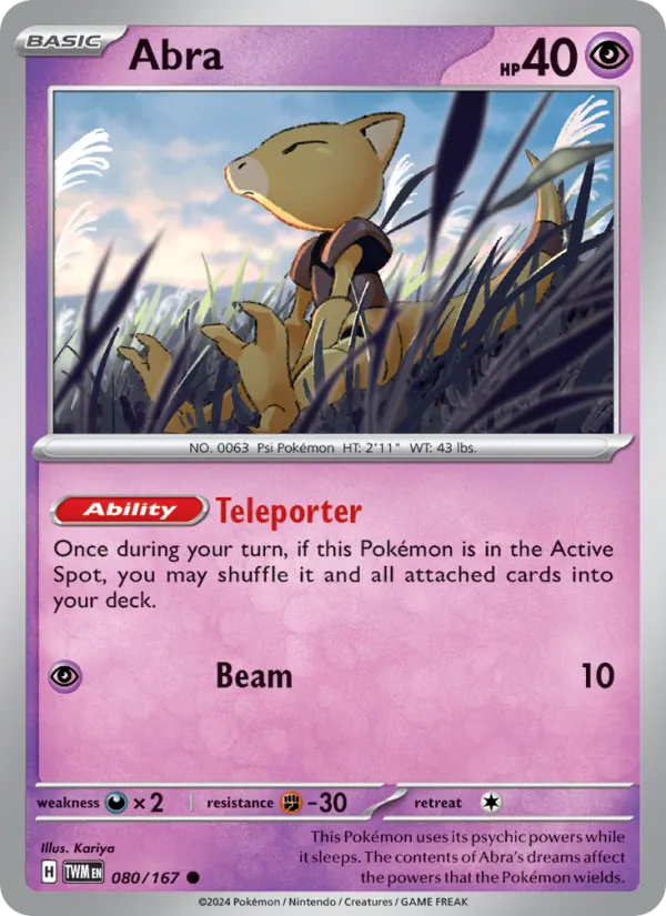 Abra #080 – Twilight Masquerade card