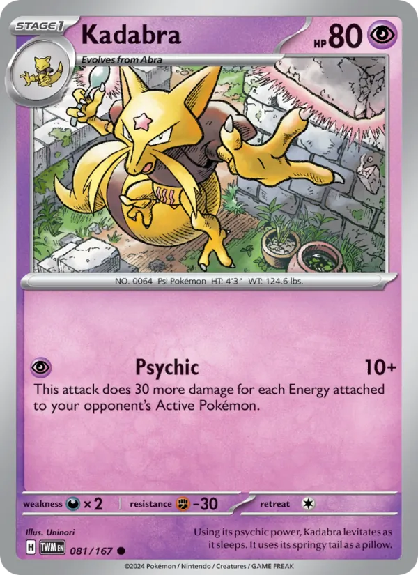 Kadabra #081 – Twilight Masquerade card