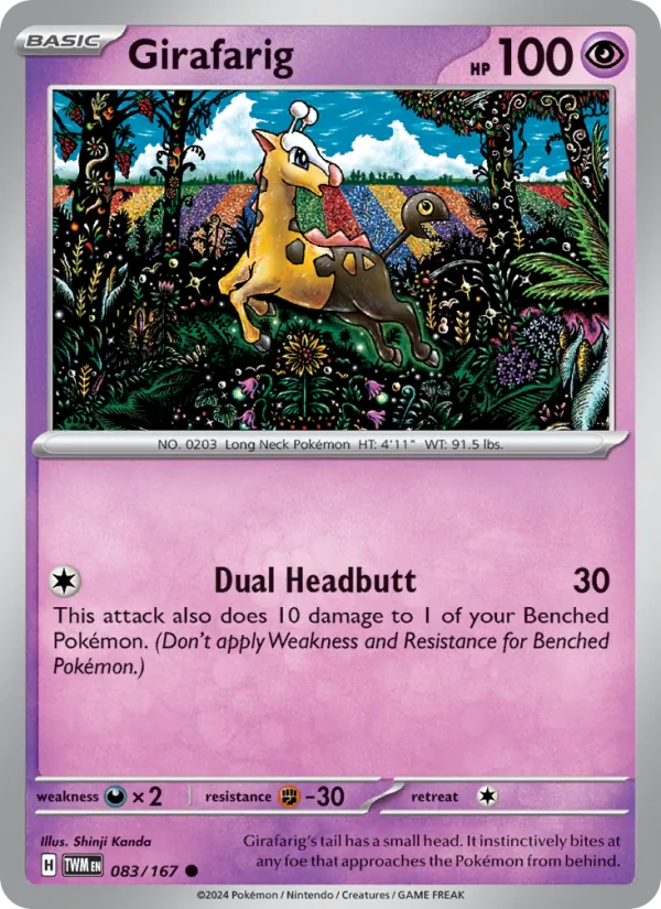 Girafarig #083 – Twilight Masquerade card