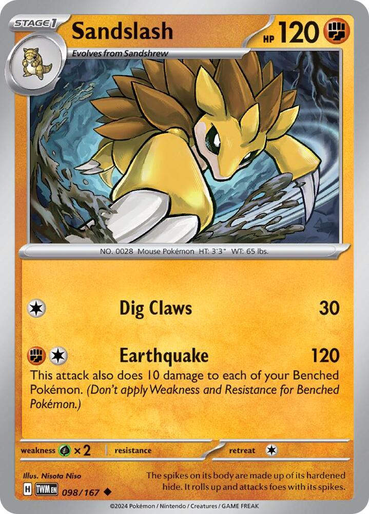 Sandslash #098 – Twilight Masquerade card