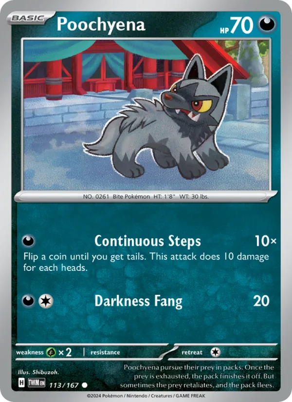 Poochyena #113 – Twilight Masquerade card
