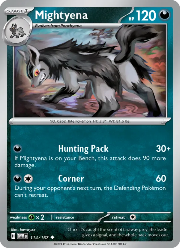 Mightyena #114 – Twilight Masquerade card