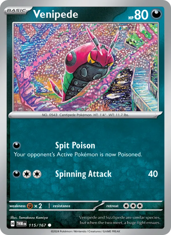Venipede #115 – Twilight Masquerade card